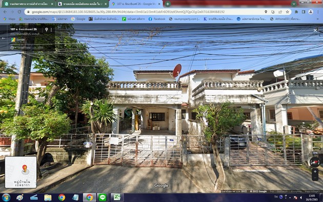 ขายทาวน์เฮ้าส์หลังริม หมู่บ้านเกร็ดแก้ว รัตนาธิเบศร์ 26 บ้านมือสอง สำหรับรีโนเวท ใกล้ MRTบางกระสอ