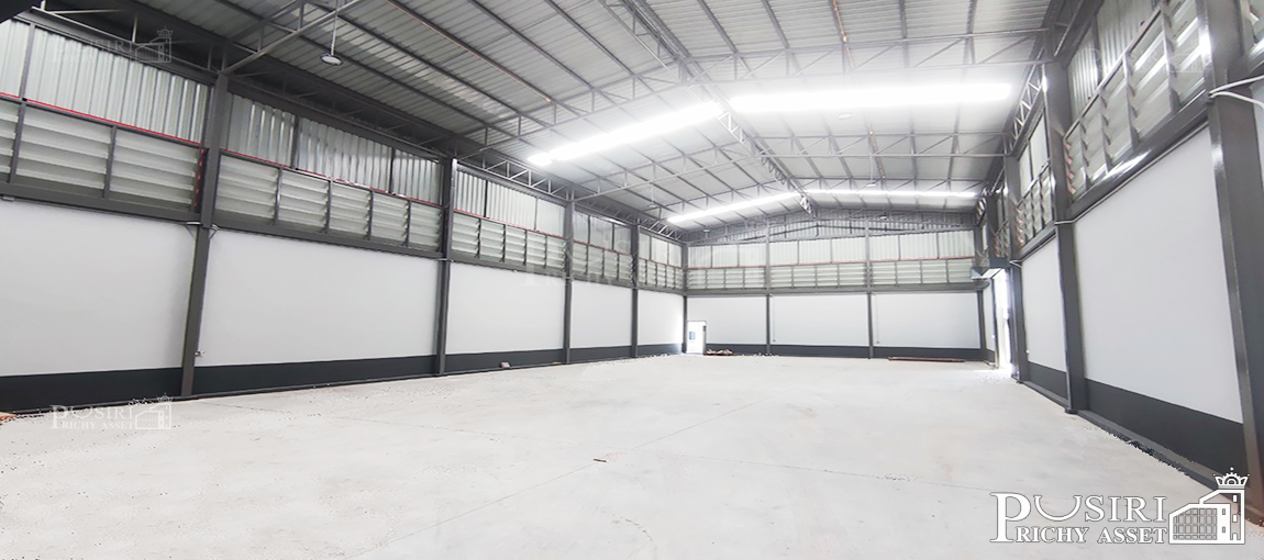 โรงงานโมเดิร์น ขนาดกระทัดรัด 227 วา ราคาพิเศษ เพียง 9.9 ล้าน พร้อมออฟฟิต 2 ชั้น พื้นที่ 554 ตร.ม. มี 2 หลัง ใกล้ ถ. เศรษฐกิจ 1  KK4938