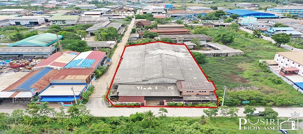 โรงงาน 2,080 สีม่วง ติดถนนสองด้าน พร้อมเครนรับหนัก 5 ตัน 2 ตัว พื้นรับ 3 ตัน / ตร.ม.