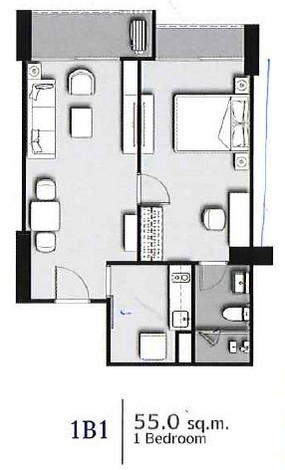 ขายดาวน์ คอนโดศุภาลัยพรีเมียร์ สี่พระยา-สามย่าน ห้องใหญ่สุดของขนาด 1 ห้องนอน เจ้าของขายเอง 