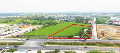 ขายที่ดิน 7 ไร่ สะดุดตา ติด ถ.สาย5 เหมาะทำได้ทั้งปั้ม ธุรกิจและสร้างตึก ในราคาพิเศษ ใกล้ฝั่งบรมฯ