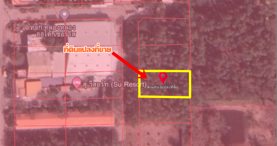 ขายที่ดินสวย ทำเลดี ใกล้วัดธรรมกาย ตลาดไท ห่างถนนคลองหลวงเพียง 50 เมตร