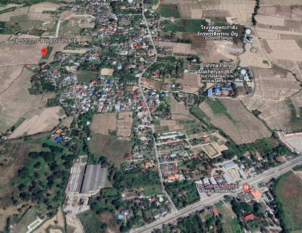 ขายที่ดิน เขตชุมชน ติดถนนลาดยาง ทำเลดี  ดอยสะเก็ด เชียงใหม่ เจ้าของขายเอง