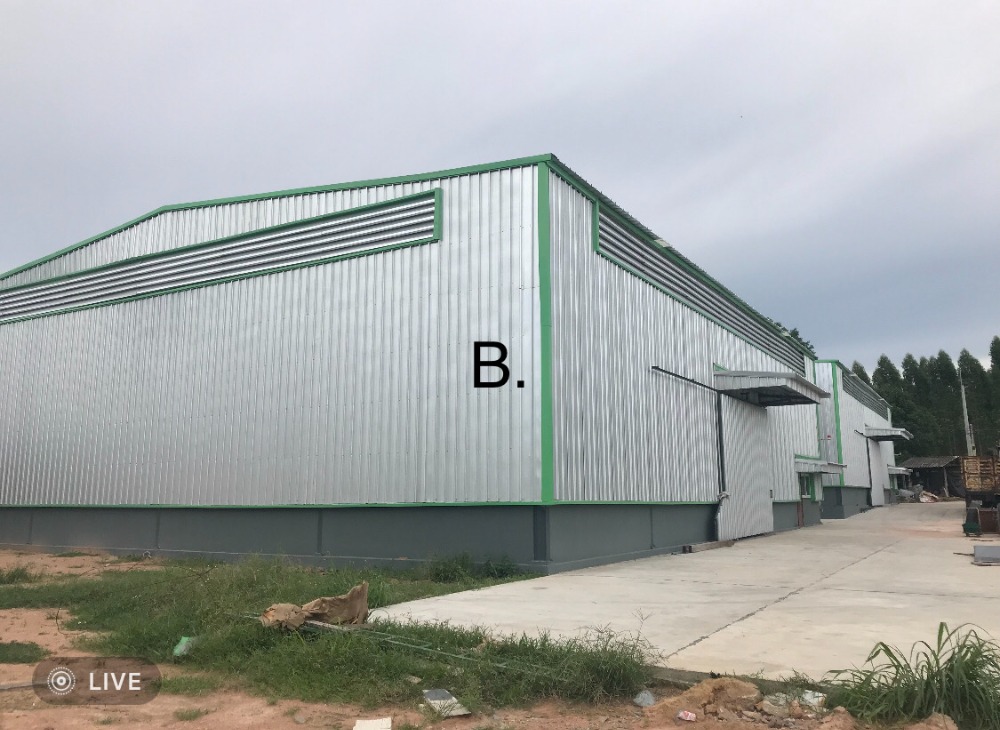 ให้เช่า โกดัง อำเภอบ้านค่าย 540 ตรม. พื้นรับน้ำหนัก 3 ตัน/ตรม. โกดัง ให้เช่า ฿64,800/ด.