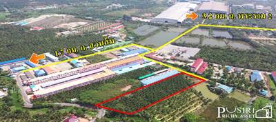 ขายที่สวย 4ไร่เศษ ทำเลทอง หลังนิคมสุทรสาคร ลงตัวทั้งทำโรงงานและกิจการหอพัก ราคาพิเศษ - KK3983S