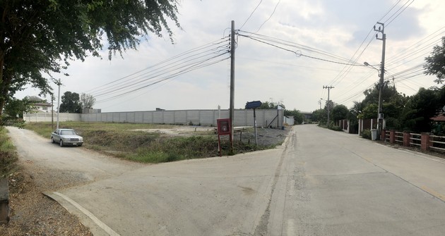 ขายที่ดินหัวมุมแปลงสวยถมสูง ติดริมถนนซอยเกษตรพัฒนา อ.ปากเกร็ด จ.นนทบุรี