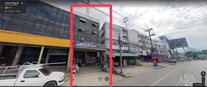 ขายถูกสุดๆ อาคารพาณิชย์ มหาชัย 4 ชั้นครึ่ง 2 คูหา 62 ตร.วา ติดถนนใหญ่