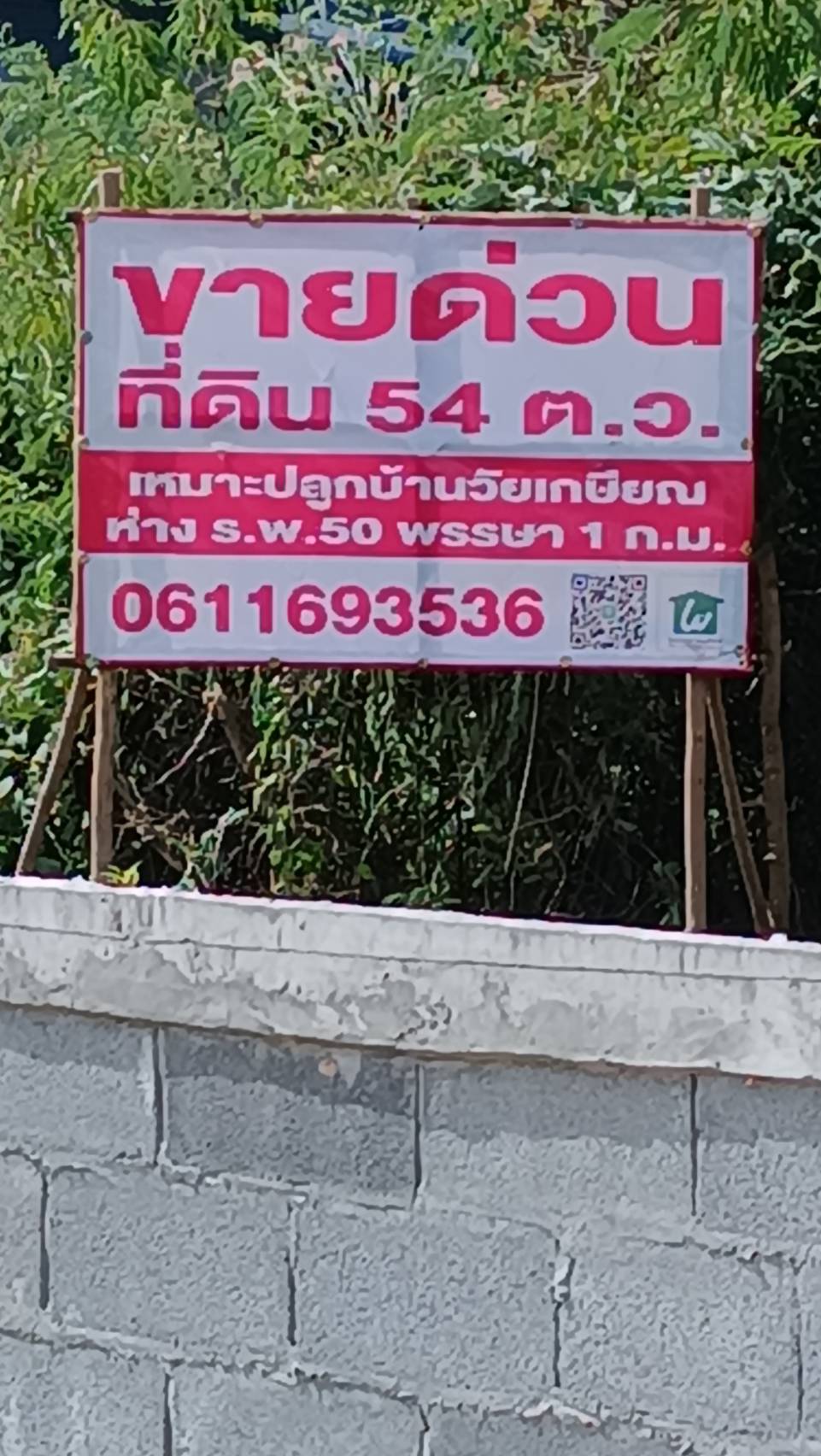 ขายด่วน ที่ดิน 54 ตารางวา เหมาะพักอาศัยหลังเกษียณ เมือง อุบลราชธานี