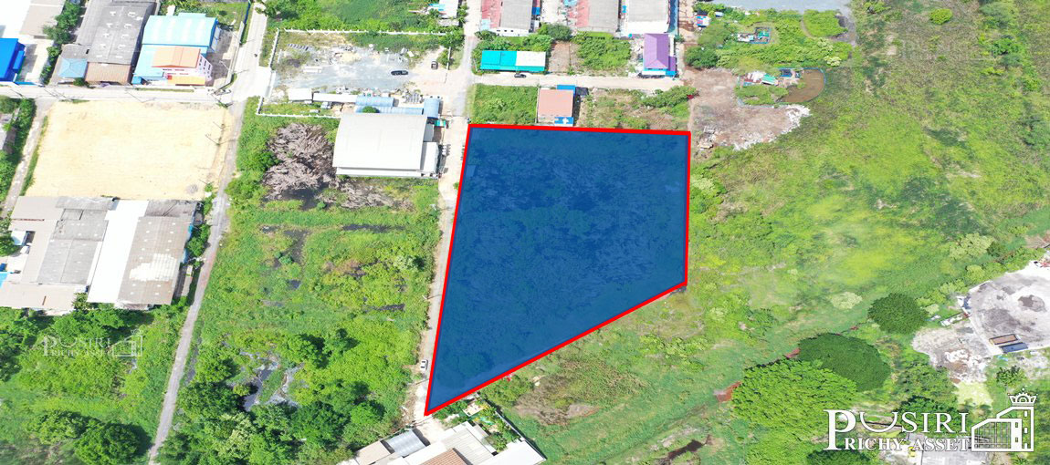 สร้างโรงงานได้ทุกประเภท พื้นที่สีม่วง 4 ไร่ พร้อมหน้ากว้างถึง 117 เมตร เดินทางง่าย ใกล้ถนนเศรษฐกิจเพียง 800 ม. KK3667S