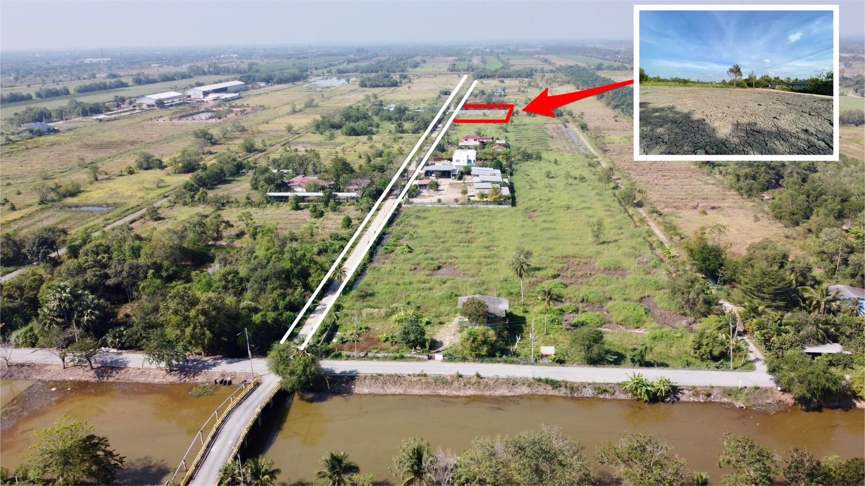 ขายที่ดินคลอง10 เหมาะทำบ้านสวน ติดถนนคอนกรีต ใกล้แหล่งชุมชน ปทุมธานี