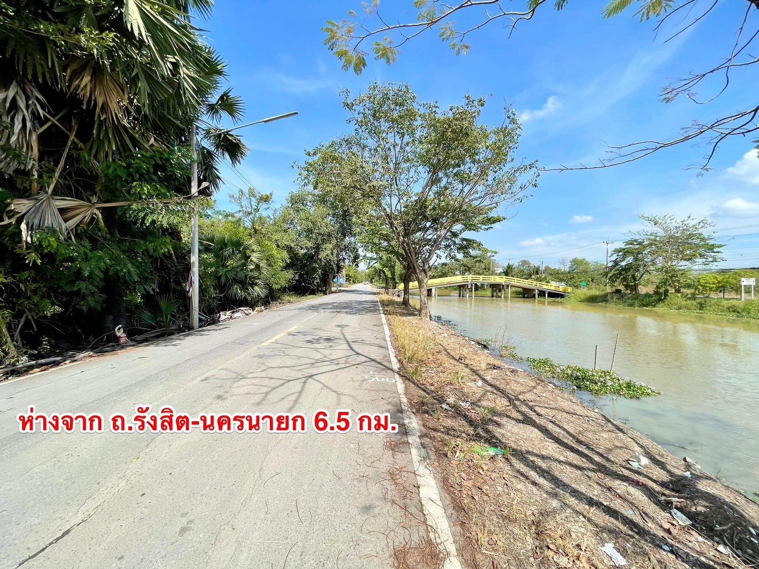 ขายที่ดินคลอง10 เหมาะทำบ้านสวน ติดถนนคอนกรีต ใกล้แหล่งชุมชน ปทุมธานี
