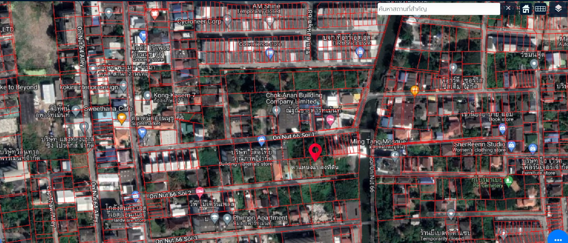 ที่ดินเปล่า 97 ตรว. ในซอย อ่อนนุช 66  
