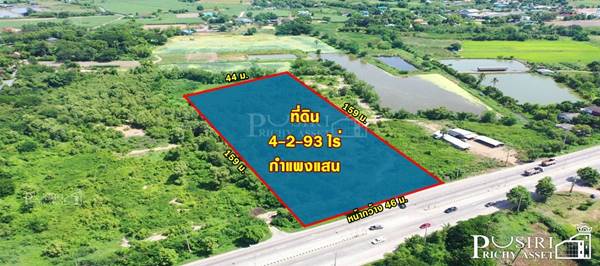 ให้เช่าที่ดิน 4.5 ไร่ เด่นติดถนน ทำเลดี ใช้งานได้หลากหลาย ย่านกำแพงแสน ติดถนนเส้นมาลัยแมน-สุพรรณบุรี - KK3791S