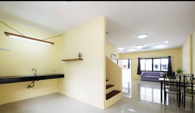บ้านให้เช่าบ้านทาวน์โฮม 2 ชั้น โครงการมายโอโซน บ้านฉาง ติดถนนหลัก เป็นทางลงหาดพยูน