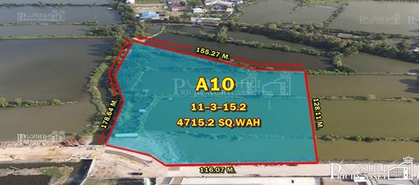 4 แปลงสุดท้าย ที่สวย พื้นที่สีม่วง ขาย พร้อมถมแล้ว 9-100 ไร่ สร้างโรงงานใหม่ของคุณ ให้เด่นสง่า พร้อมเอกสารับรอง  ถ.ประชาอุทิศ –วัดคู่สร้าง - KK2187S