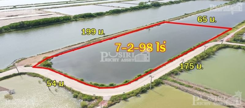 ที่สร้างโรงงานเกือบ 8 ไร่ หน้ากว้างจุใจ 175 ม. ติดถนน 2 ด้าน ขอใบ รง.4 ได้ใกล้กรุงเทพ เส้นบางขุนเทียน-พันท้าย เพียง 2.46 ล้าน/ไร่ KK5360S