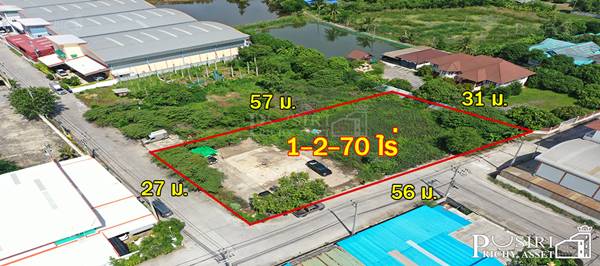 ขาย ที่สวยสร้างโรงงาน 1.5ไร่ ติดถนน 2ด้าน แปลงมุมงดงาม ถมพร้อมสร้าง หน้ากว้าง 56ม. เทรลเลอร์ เข้าออก สบาย ใกล้คลองสี่วา ถ.เศรษฐกิจ และเอกชัย- KK5188S