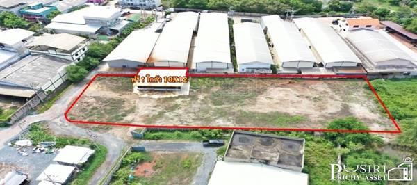 ขายที่สวย ถมแน่น เกือบ 2ไร่ ติดถนน 2 ด้าน ราคาต่ำกว่า ตลาด แถมฟรี !โกดังขนาด 120 ตารางเมตร ใกล้คลองสี่วา-เอกชัย - KK3623S