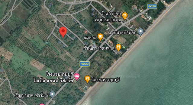 ขายด่วนที่ดินสวนมะพร้าว ใกล้หาดบ่อนอก ต.บ่อนอก อ.เมือง จ.ประจวบคีรีขันธ์