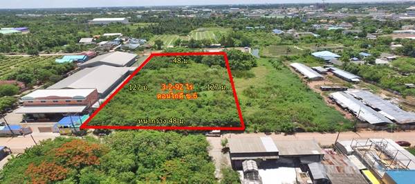 ประหยัดเงิน เวลา กับที่ดิน 3 ไร่ สร้างโรงงานได้หลากหลายประเภท ใช้รถเทรลเลอร์สบาย ใกล้ ถ.สายใยรัก - KK2115S