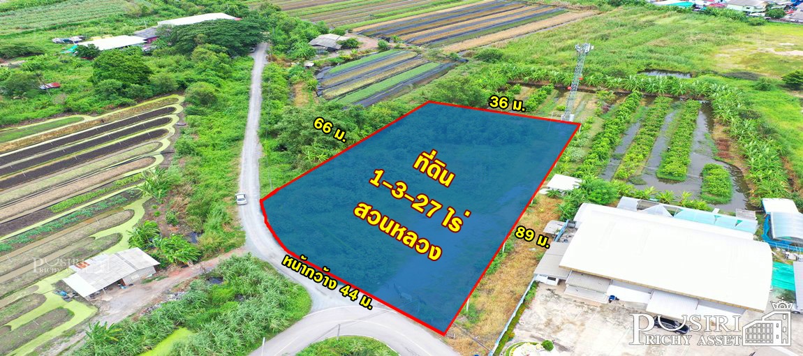 ที่ถมสวย 727 วา หน้ากว้าง 41 เมตร ทรงดี เดินทางสะดวกมาก ใกล้ ถ.พุทธสาคร แคราย บางบอน 5 -KK3461S