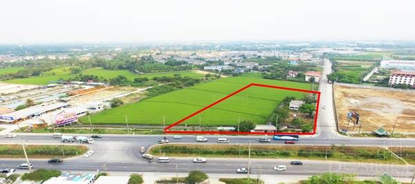 ขายที่ 7 ไร่ สะดุดตา ติด ถ.สาย 5 เหมาะทำได้ทั้งปั้ม ธุรกิจและสร้างตึก ในราคาพิเศษใกล้ฝั่งบรมฯ
