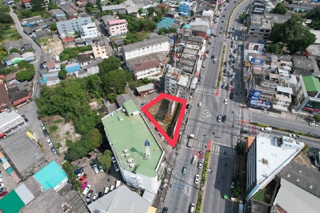 ขายที่ดินสวยมาก ติดถนนสุขุมวิท ทำเลดี ติดสามแยกใหญ่ ใจกลางเมืองระยอง จ.ระยอง 