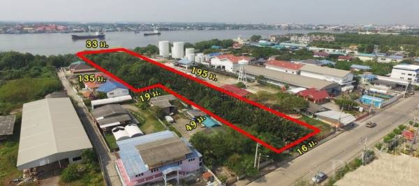 ขายที่ติดแม่น้ำท่าจีน 3-328 ไร่ เรือใหญ่ขนส่งสะดวก  หลังติดถนนใช้รถเทเลอร์ได้  - KK2388S