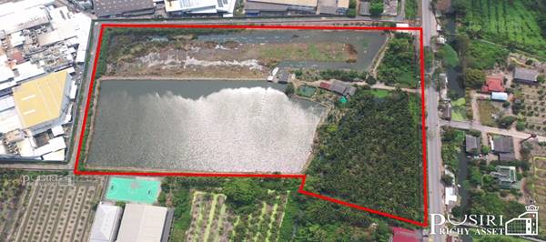 ขายที่สวยเด่น สร้างโรงงานได้ทุกประเภท หน้ากว้าง 202 เมตร 28 ไร่ 162 วา ติดคลอง ถนนกว้างใช้รถเทเลอร์ได้สะดวก ใกล้นิคมสมุทรสาคร - KK2602S