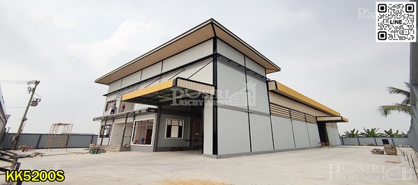 Presale โรงงานใหม่ 1 ไร่ 80 พื้นที่ใช้สอย 930 ตร.ม. ขอใบ รง.4 ได้ ใกล้ ถ. เศรษฐกิจ มีพื้นที่ต่อเติมด้านข้าง ต่อเติมได้อีก 400 ตร.ม.  kk5200s