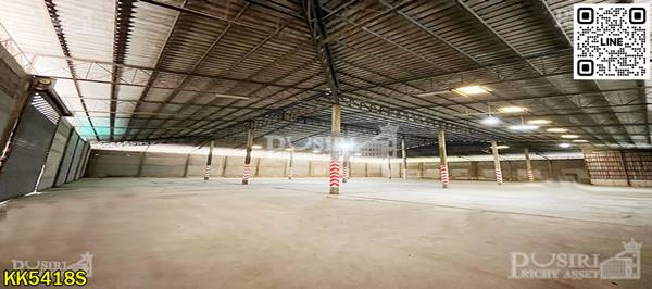แค่ 45 บาท/ตร.ม. กับโกดังให้เช่านครปฐม 2,000 ตร.ม. ใกล้ ถ. เพชรเกษมเพียง 900 ม. เก็บของได้มากพื้นรับ 3 ตัน เทรลเลอร์เข้าได้ - kk5418s