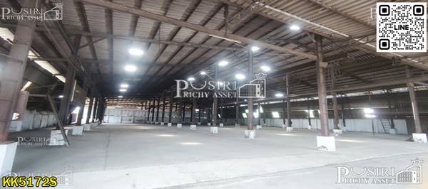 ราคาพิเศษ ให้เช่าโรงงาน 2,080 สีม่วง ติดถนนสองด้าน พร้อมเครนรับหนัก 5 ตัน 2 ตัว พื้นรับ 3 ตัน / ตร.ม. - KK5172S