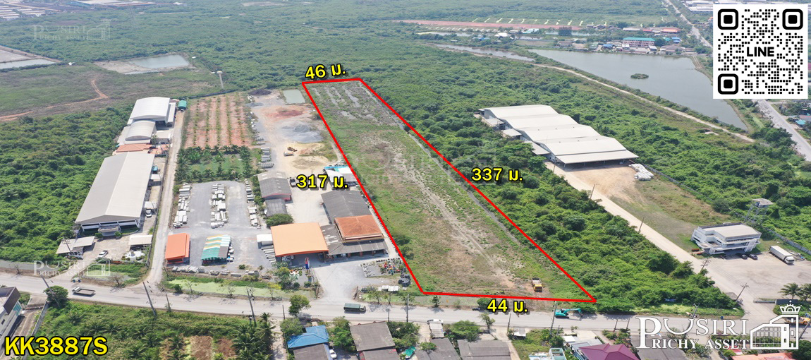 ที่สีม่วง 8 ไร่เศษ ใกล้พระราม 2 และราคาพิเศษเพียงไร่ละ 4 ล้าน นิดๆ สร้างโรงงานได้ทุกประเภท เทรลเลอร์เข้าออกสะดวก 