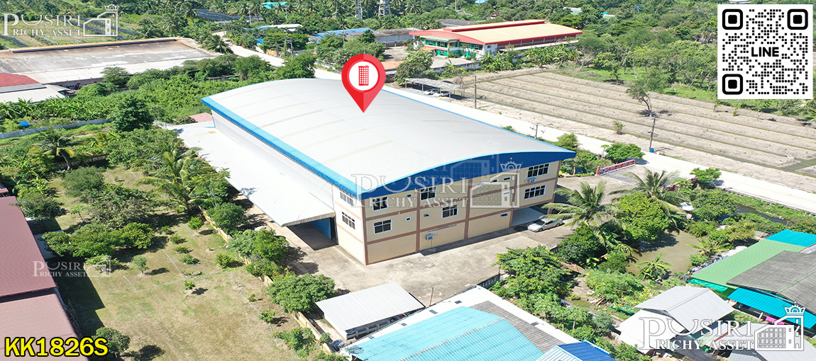 พื้นรับโหลดโหดสุดในย่านนี้ 5 ตัน/ตร.ม. โรงงาน 2 ไร่ 2,016 ตร.ม. มีทั้งขาย/เช่า สูงโปร่งเย็นสบาย พร้อมสำนักงาน 3 ชั้น 