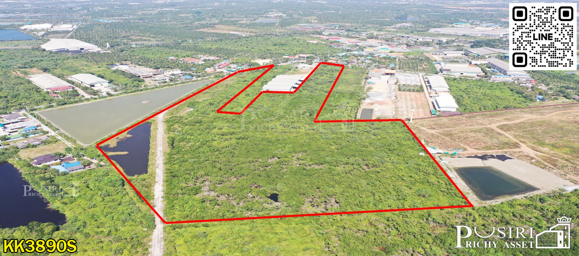 สุดยอดทำเลศักยภาพ ที่สวย 58 ไร่ ใกล้พระราม 2 สีม่วงแท้ 100% เหมาะทำโรงงาน โกดัง และศูนย์กระจายสินค้า  kk3890s
