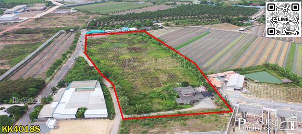 ที่สร้างโรงงานสุดสวยเกือบ 11 ไร่ หน้ากว้าง 225 เมตร ใกล้ อบต.ดอนไก่ดี เดินทางสะดวกบนถนนสายใยรักเพียง 1.4 กม. - KK4018S
