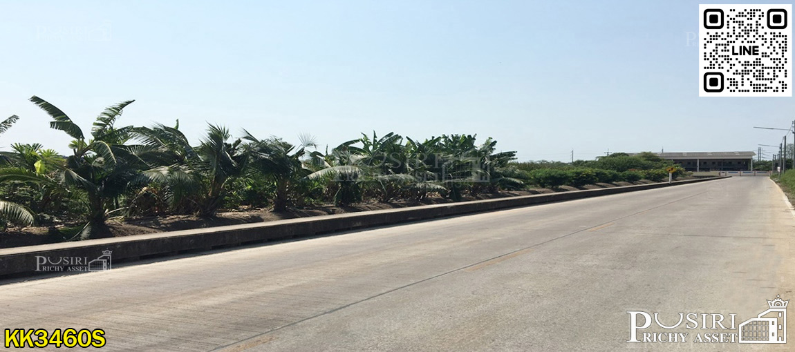 ที่ดิน 14 ไร่เศษ ติดถนน 2 ด้าน พร้อมหน้ากว้าง 276 ม. ถนนเลียบคลองสี่วา-เอกชัย KK3460S