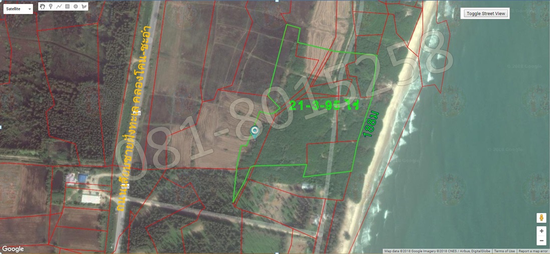 ที่ดิน77ไร่ติดทะเลปึกเตียน แบ่งขายได้21ไร่ และ 55ไร่