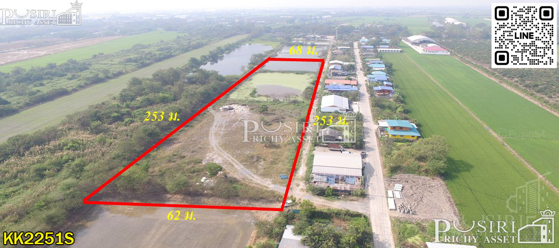 ทำโรงงานได้ทันที ที่ดิน 10 ไร่ ขายพร้อมใบรง.4 ราคาพิเศษ แบ่งใช้ แบ่งขายเก็งกำไรได้ หน้ากว้าง 250 เมตร ใกล้ถนนเส้น 346 ลาดหลุมแก้ว