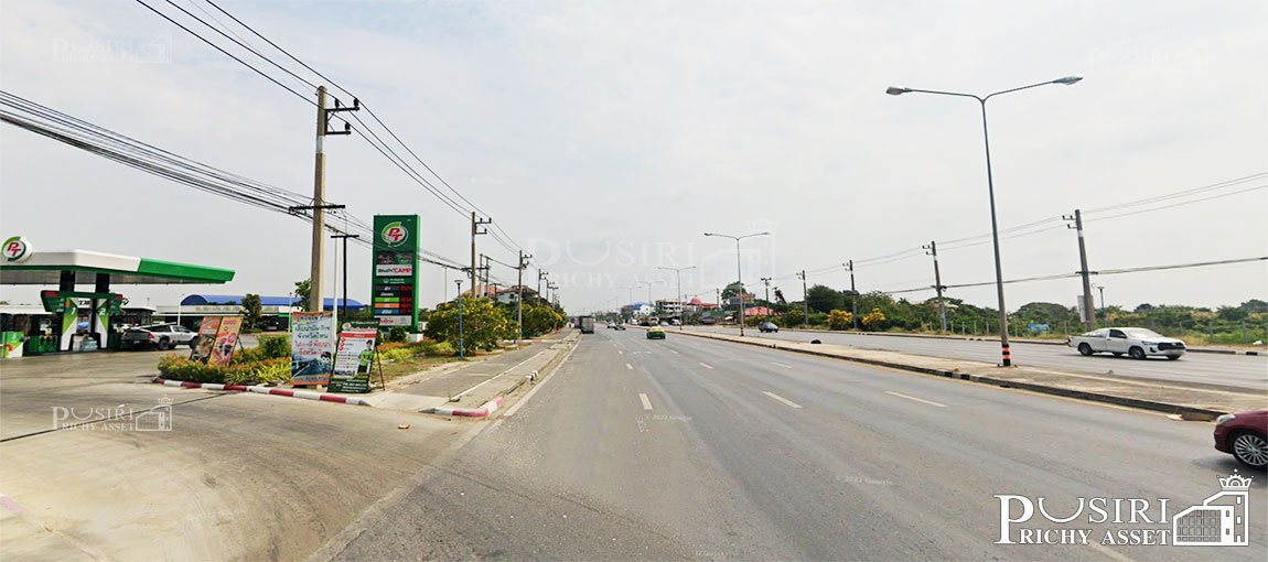 ซื้อทำกำไรได้มากกว่า 100 %  ที่ทรงสวย 14 ไร่เศษ หน้ากว้าง 97 ม. ใกล้ ถ. ตัดใหม่ กัลปพฤกษ์ พุทธสาคร kk5104s