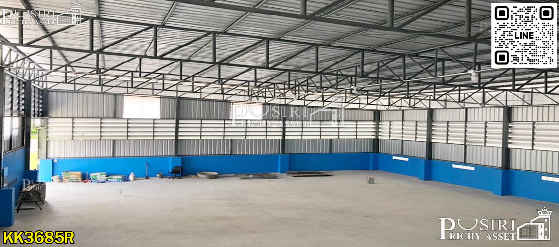 ให้เช่าโกดัง 420 ตร.ม. ออฟฟิศในตัว เพียง 400 เมตร จากเส้นวัดเจษ-พันท้าย-สาริน แหล่งอำนวยความสะดวกรอบด้าน  KK3685R