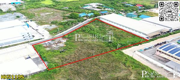 สร้างโรงงานสวย 4 ไร่ หน้ากว้างเด่น 111 ม. เทรลเลอร์เข้าออกสะดวก ติดถนนซอยราษฏร์สามัคคี 5 ใกล้ถนนเศรษฐกิจเพียง 1.1 กม.