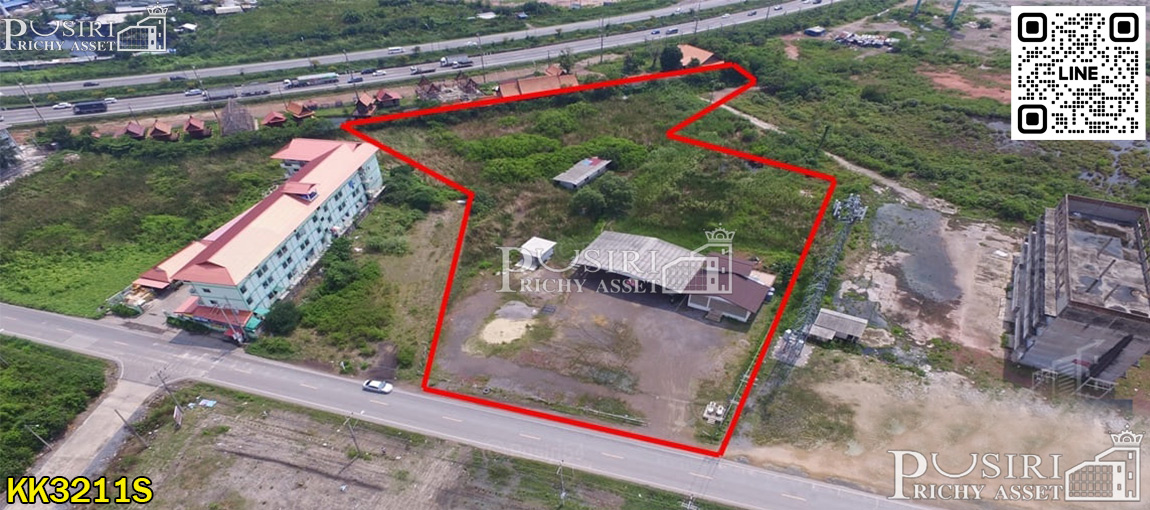 ขายที่ 7ไร่เศษ ถมเต็มพร้อมใช้ แถมบ้านพักอาศัย 480 ตร.ม. ใกล้พระราม2 เพียง 350 ม. ใน ราคาลดพิเศษ - KK3211S