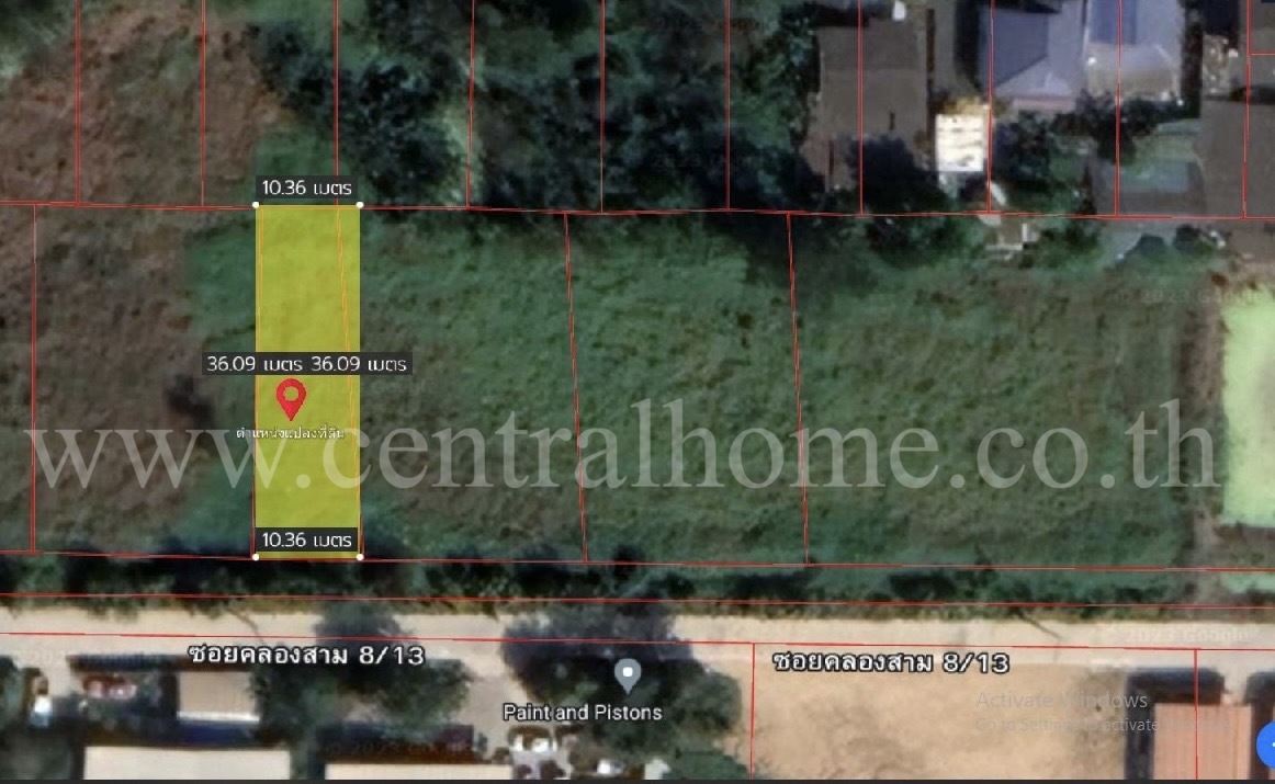 ที่ดิน 100 ตารางวา คลองสาม คลองหลวง ปทุมธานี