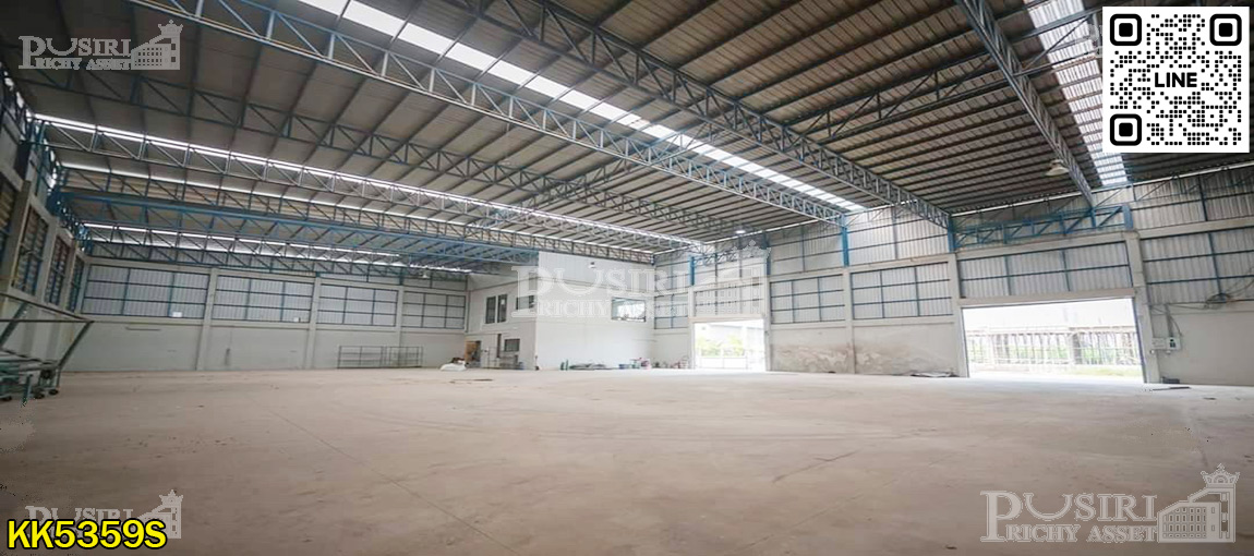 โรงงาน 1.5 ไร่ ที่มีพื้นใช้สอยมากที่สุด 1,838 ตร.ม. ใกล้ ถ. เศรษฐกิจ เงียบสงบท้ายซอยเเวดล้อมโรงงาน เทรลเลอร์เข้าสะดวก พร้อมบ้านพักคนงาน 10 ห้อง KK5359S