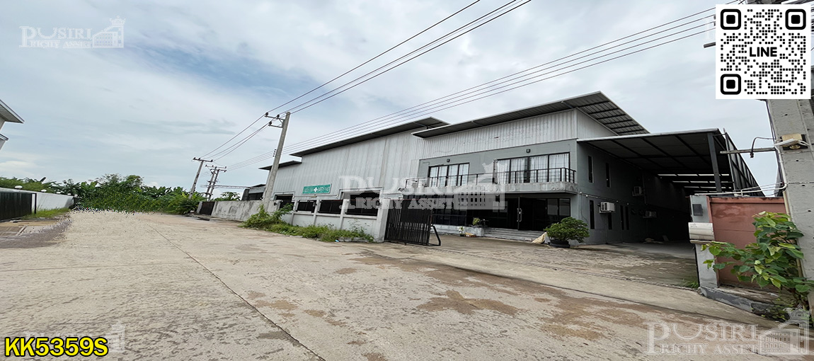 โรงงาน 1.5 ไร่ ที่มีพื้นใช้สอยมากที่สุด 1,838 ตร.ม. ใกล้ ถ. เศรษฐกิจ เงียบสงบท้ายซอยเเวดล้อมโรงงาน เทรลเลอร์เข้าสะดวก พร้อมบ้านพักคนงาน 10 ห้อง KK5359S