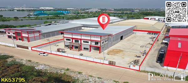 ใหม่กริบกับโรงงาน ย่านพันท้าย 2.5ไร่ พื้นที่ใช้สอย 1,280ตร.ม. ขอใบ รง.4 ได้ เทรลเลอร์ เข้าสะดวก พร้อมพื้นที่ต่อเติมได้อีกเพียบ - KK5379S