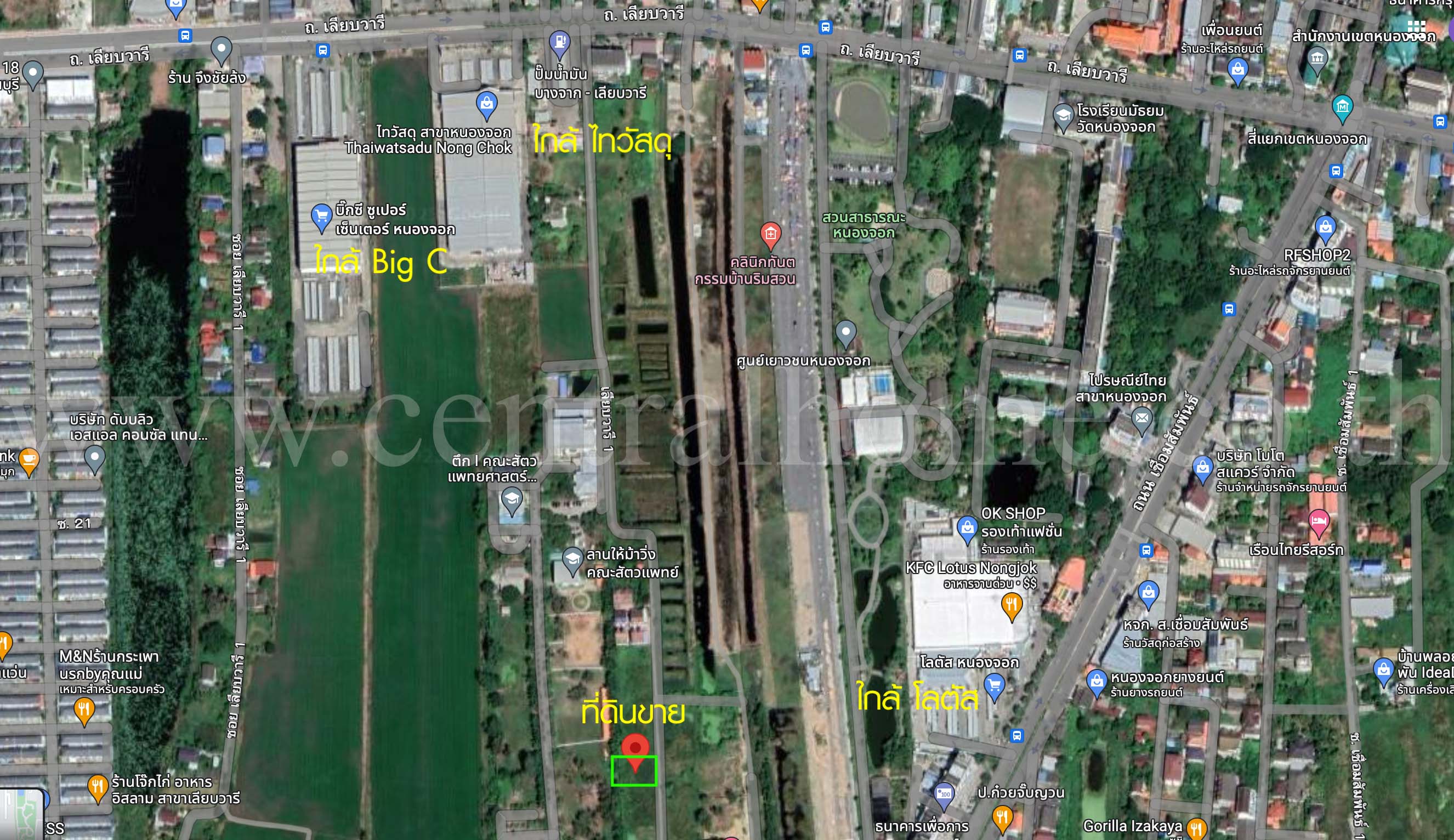 ที่ดิน 101 ตารางวา ถนน เลียบวารี หนองจอก