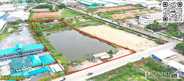สร้างโรงงานได้หลากหลาย 3,500 ตร.ม.+บนที่สีชมพู 5ไร่เศษ หน้ากว้างๆ 66 ม. ติดถนนคอนกรีต 10 ม. มั่นใจ เทรลเลอร์เข้า -  เพียง 5 นาที ถนนเอกชัยเเละพระราม 2 KK5100S