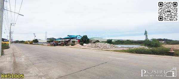 สร้างโรงงานได้หลากหลาย 3,500 ตร.ม.+บนที่สีชมพู 5ไร่เศษ หน้ากว้างๆ 66 ม. ติดถนนคอนกรีต 10 ม. มั่นใจ เทรลเลอร์เข้า -  เพียง 5 นาที ถนนเอกชัยเเละพระราม 2 KK5100S
